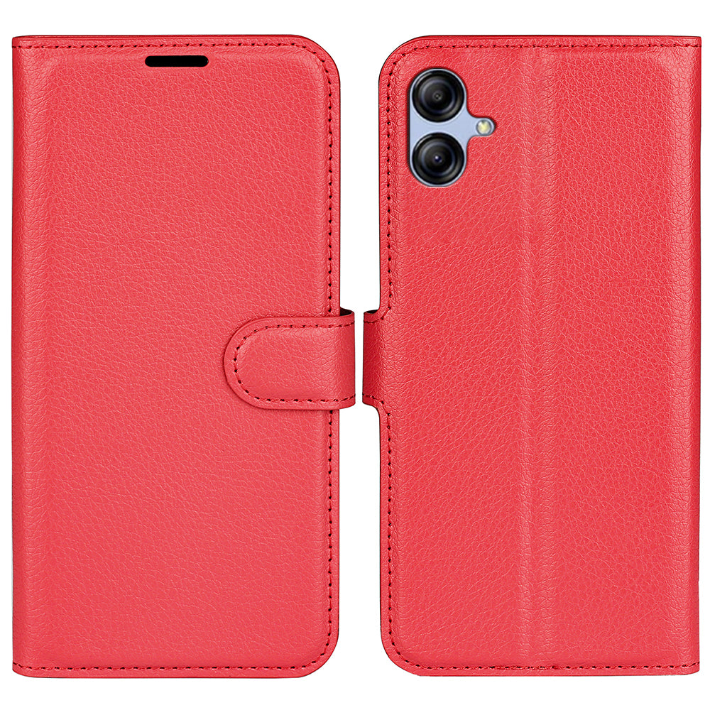 Phone Stand Wallet Cover for Samsung Galaxy A04e 4G F04 4G M04 4G Litchi Texture PU Leather Anti-scratch Phone Flip Case Phone Stand Wallet Cover for Samsung Galaxy A04e 4G F04 4G M04 4G Litchi Texture PU Leather Anti-scratch Phone Flip Case